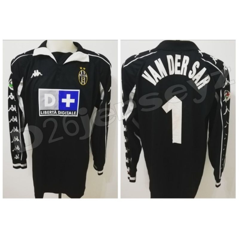 Jersey RETRO JuventusS_ GK KIPER Long Sleeve 1999 / 2000 + Nameset Van Der Sar + Patch