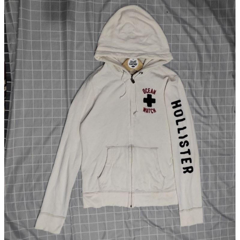 Zipper Hoodie Hollister Putih