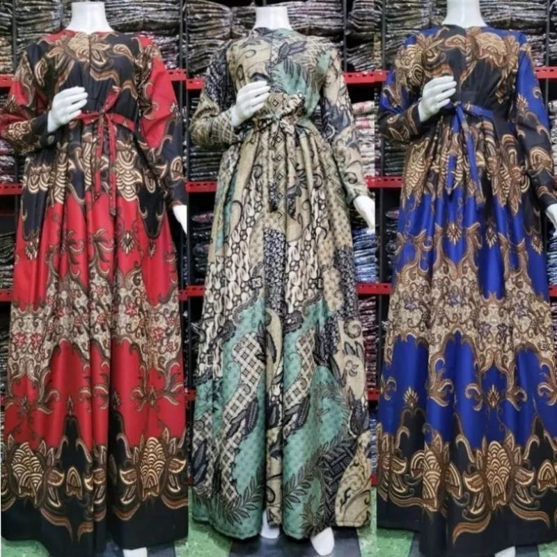 GAMIS BATIK JUMBO MANGGAR GAMIS BATIK PESTA