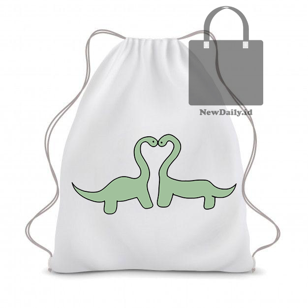 TAS SERUT KANVAS MOTIF ROAR DINO UNISEX
