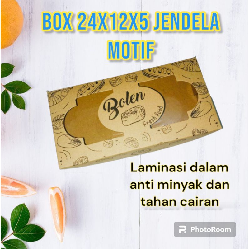 dus kemasan bolen pisang bolen keju kotak bolen 24x12x5 isi 25pcs