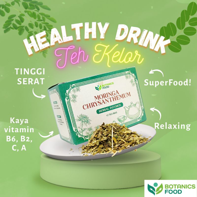 

Teh Celup Kelor dengan Bunga Krisantemum Botanics Food / Moringa Chrysanthemum Herbal Infusion / Healthy Drink / Minuman Sehat Kesehatan BotanicsFood