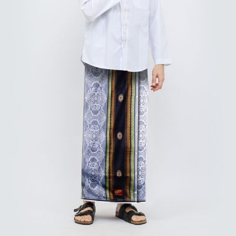 Sarung ATLAS Premium 790 Jacquard Songket Hitam Abu