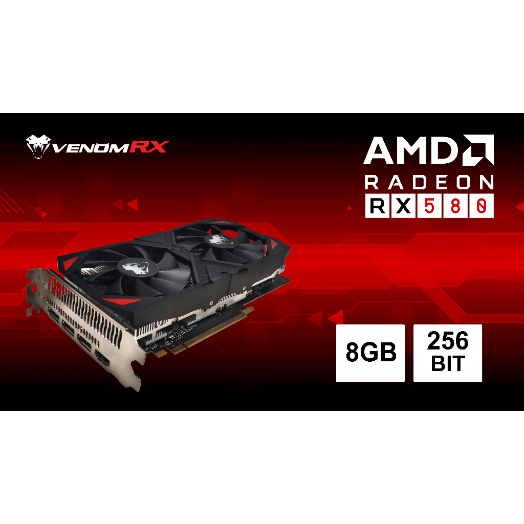 VGA Venom RX Radeon RX 580 / RX580 8 GB DDR5 256Bit Dual Fan