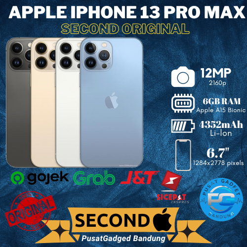 ORIGINAL Apple iPhone 13 Pro Max 128GB 256GB 512GB 1TB TERMURAH IPhone 13 SECOND BEKAS FULLSET BERGARANSI