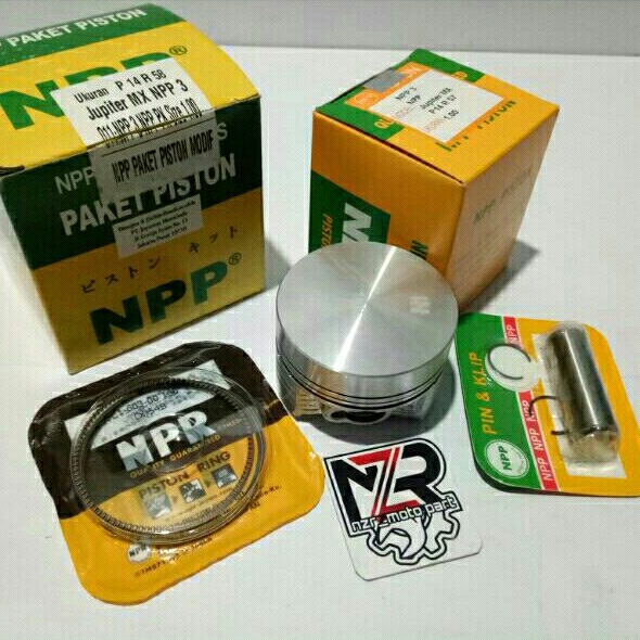 NPP3//PISTON KIT SEHER SET RING BORE UP PEN 14 MM 57/57,5/58 MM YAMAHA JUPITER MX 135 LAMA/NEW VIXIO