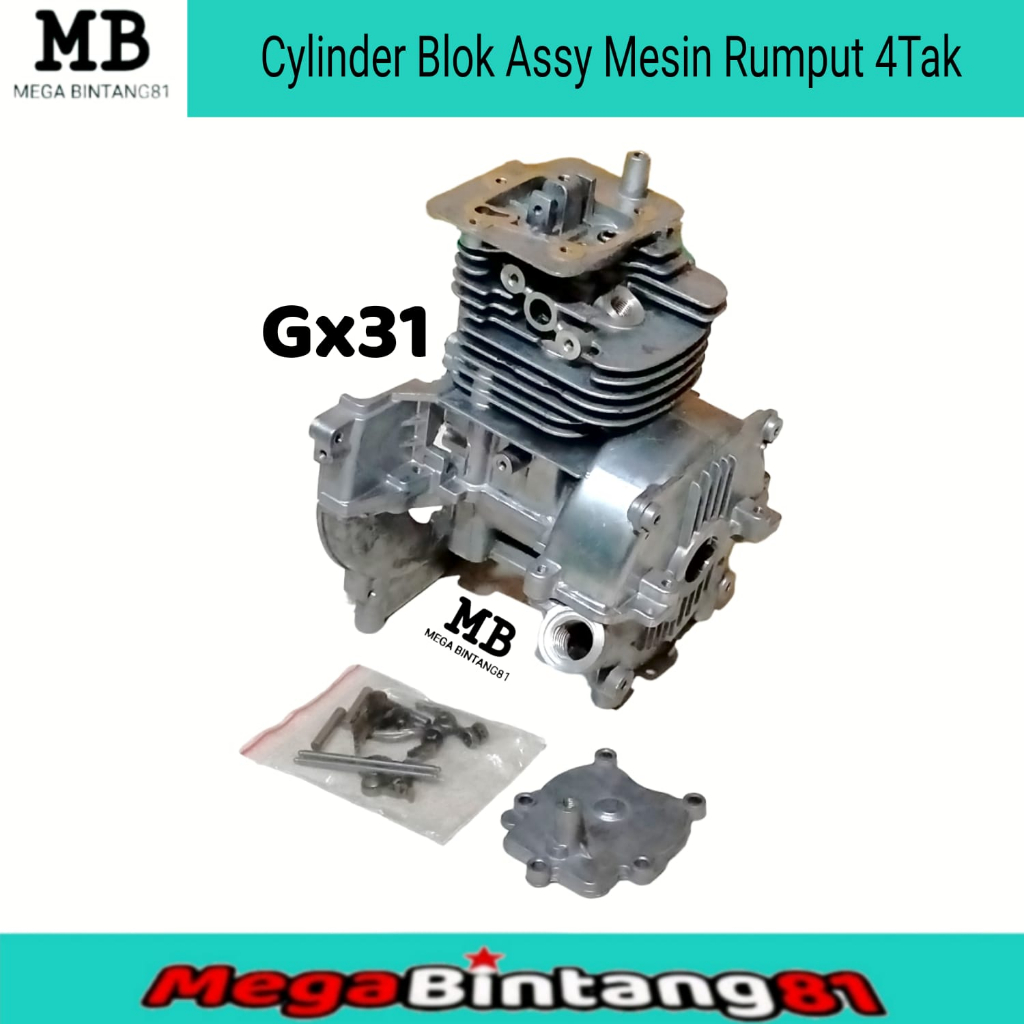 Cylinder blok assy mesin potong rumput 4 tak Gx31