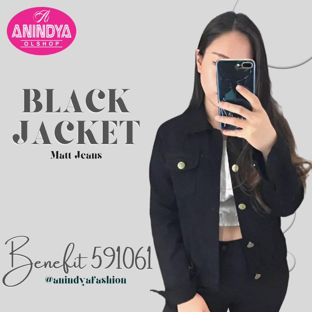 Anindya Fashion Presents Jacket Jeans Wanita Premium Jaket Cewek Simple Casual Trendy Benefit 591061