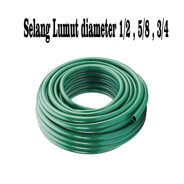 SELANG AIR 1/2 5/8 3/4 INCH SELANG AIR BENANG HIJAU ANTI LUMUT TEBAL / SELANG AIR TAMAN