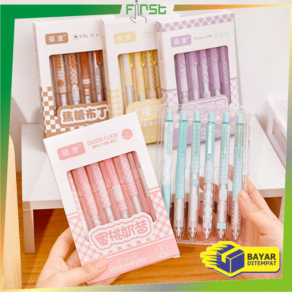 

FH-A69 Pulpen ST Set 6IN1 Motif Bunga 0.5MM / Pena Mekanik Alat Tulis Perlengkapan Sekolah / Retractable Pen Karakter Set / Pulpen Cetek Import