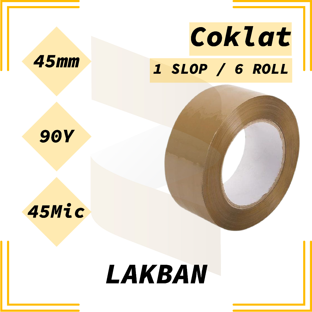 

Promo - Murah | 1 Slop Lakban Coklat 45mm x 90 Yard | Cuan Tape