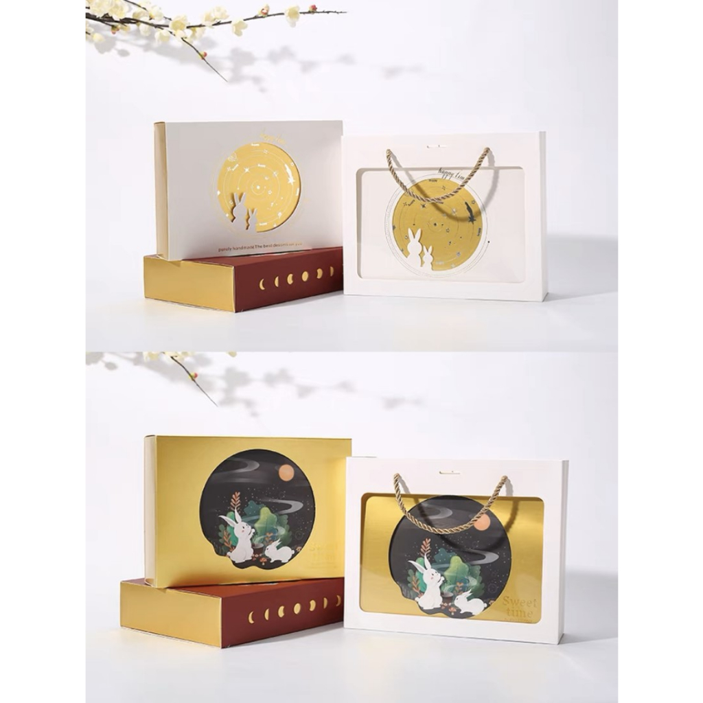 

Mooncake Hampers Box / Kotak Hampers Kue Bulan Set Warna Warni