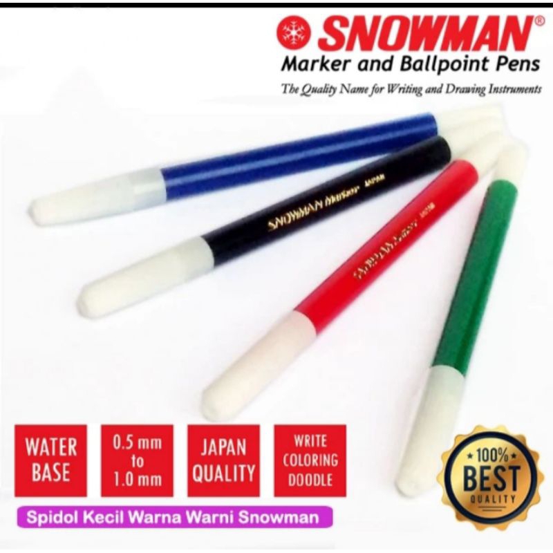 

Spidol Warna Warni Marker Ballpoint Pen Hitam Merah Biru DLL Snowman