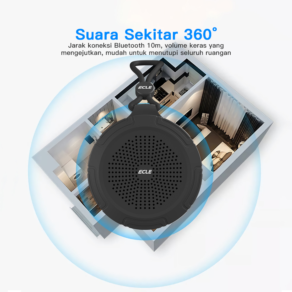 Speaker Bluetooth 5.0 Wireless Music Portable Round Speaker Surround Sound HIFI Stereo