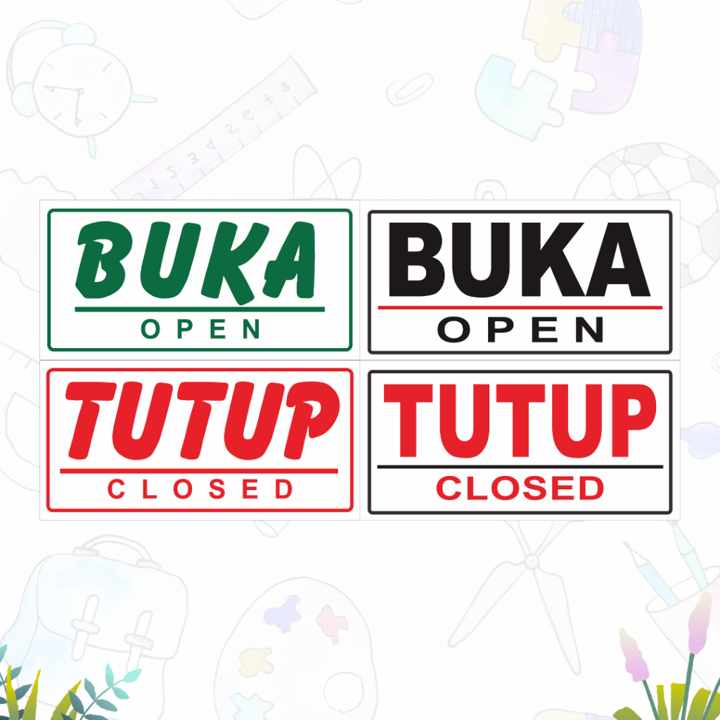 

PAPAN AKRILIK BUKA TUTUP