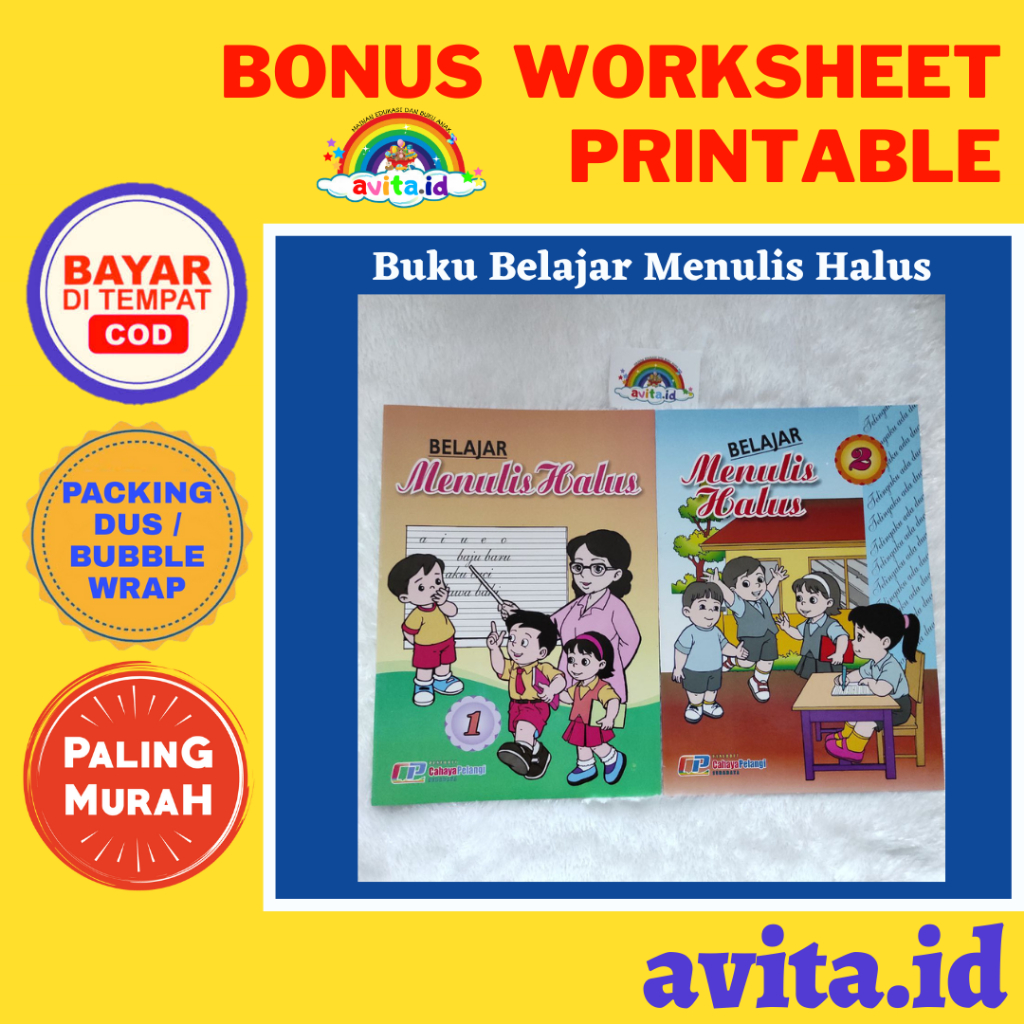 

avita.id Buku Belajar Menulis Halus/Menulis Huruf Tegak Bersambung TK/ Edisi Uk. Besar
