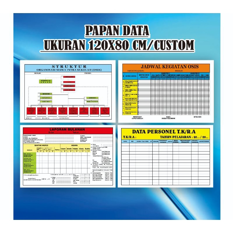 

Papan Data Custom