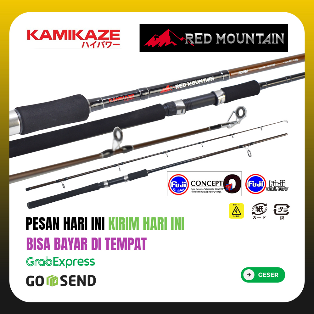 JORAN PANCING KAMIKAZE RED MOUNTAIN SPINNING SHORE CASTING 210CM 240CM 280CM 300CM 360CM | FULL FUJI