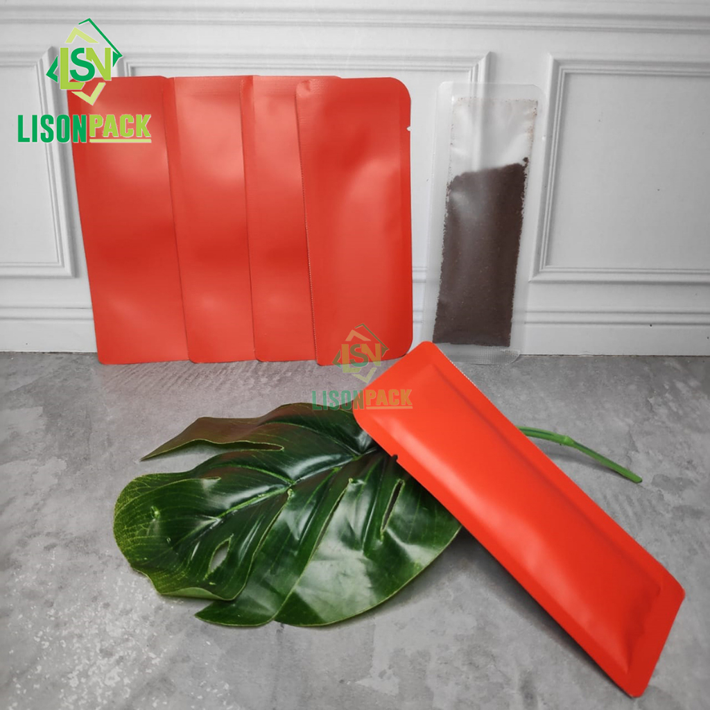 Kemasan Sachet Stick Merah 5 cm x 12,5 cm | Sachet Kecil | Kemasan Sachet Kopi Tubruk