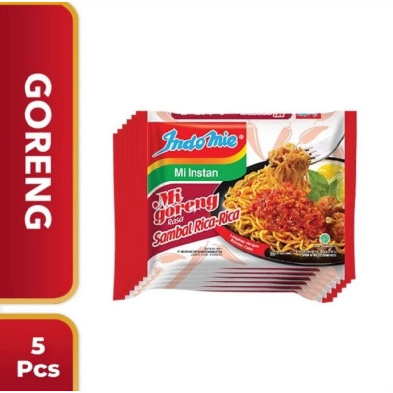 

Indomie Mi Instan Goreng Rasa Sambal Rica Rica 5pc