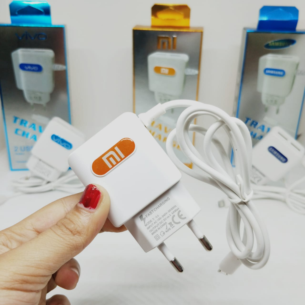 [MINIGO] CHARGER T04 3.5A 2USB + KABEL CASAN MICRO UNIVERSAL FOR ANDROID SMARTPHONE SAMSUNG