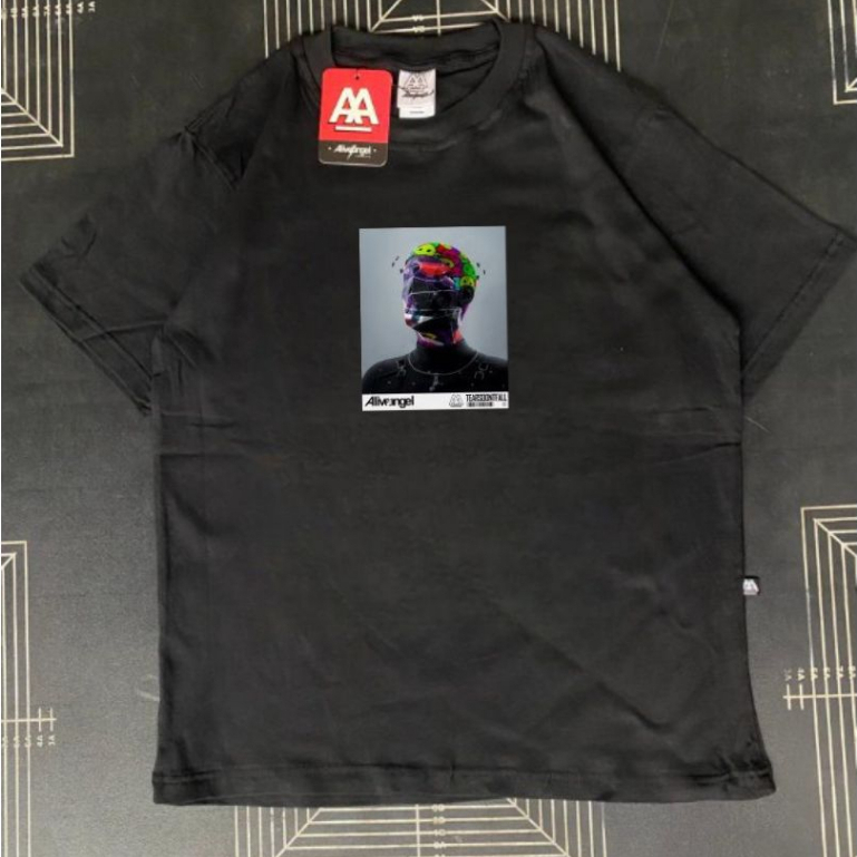 KAOS DISTRO APPAREL ORIGINAL ALIVE ANGEL TEARES / TSHIRT SIMPEL / STREETWEAR DIVISION / KAOS HITAM /