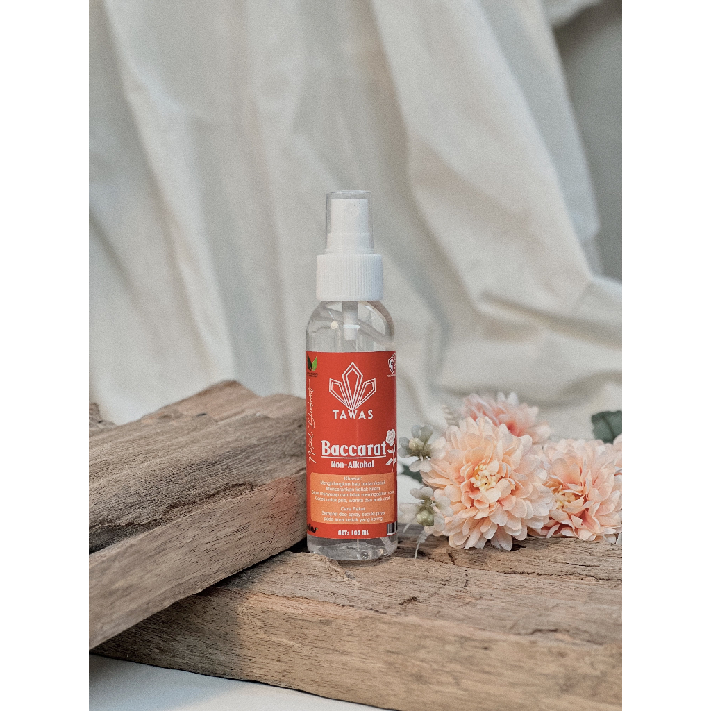 ROLLAS Natural Deodorant Spray Baccarat - 100 ML Deodoran Tawas Cair Alami Hilangkan Bau Badan Mence
