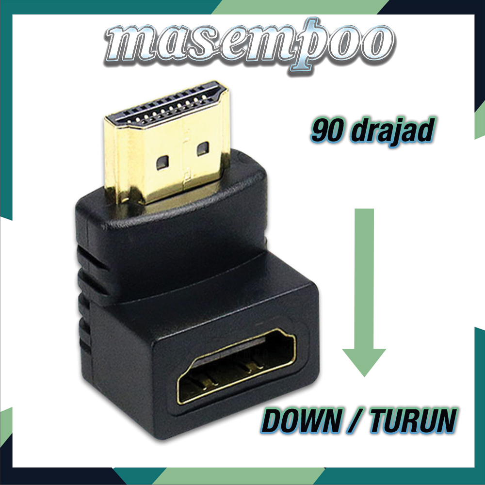 Konektor HDMI MALE FEMALE Adapter SIKU L 90 Drajad Gender Connector