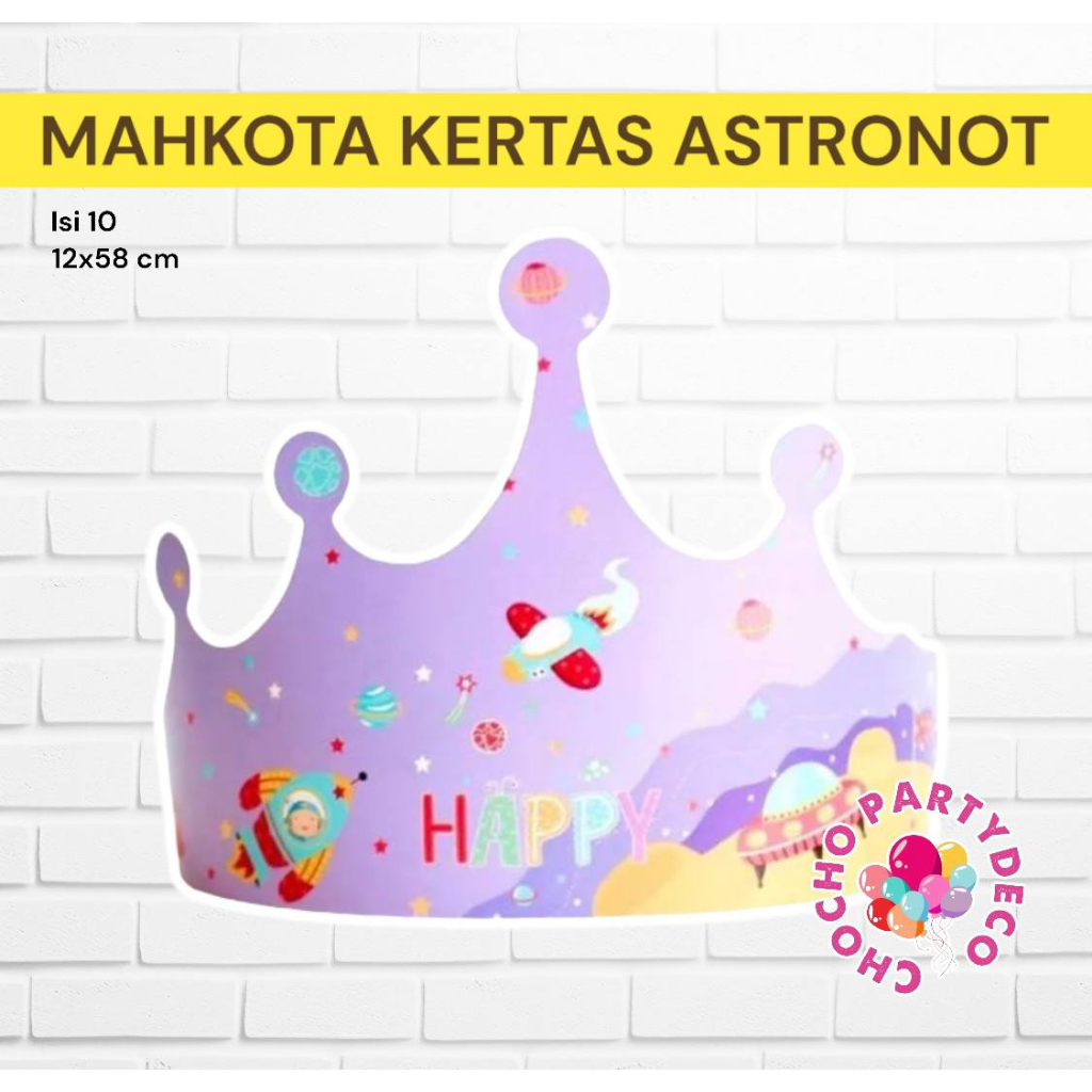 Topi Ulang Tahun ASTRONOT / Mahkota Pesta Space Ufo