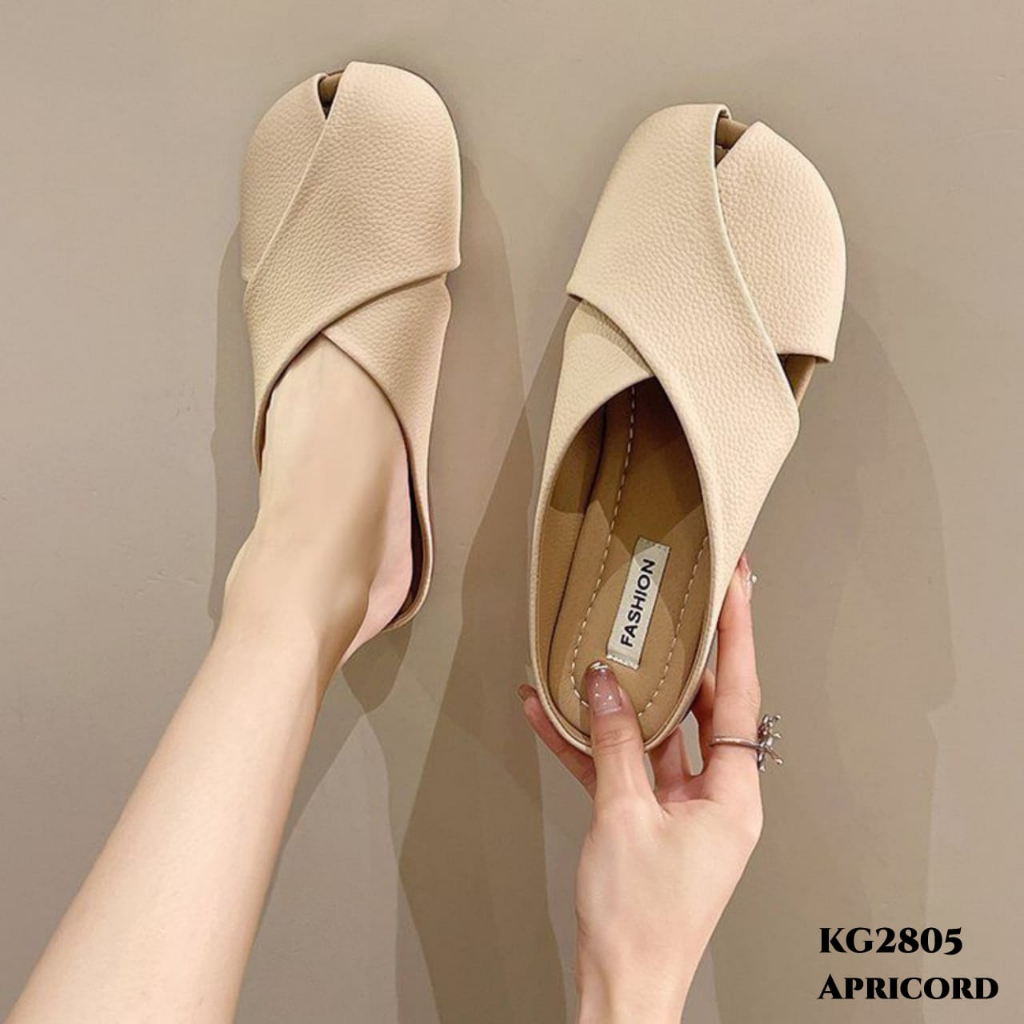 WYN SANDAL FLAT SLIPPERS FASHION KOREA KG2805