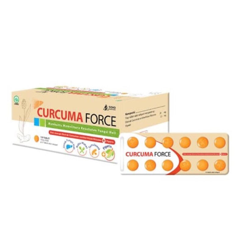 Curcuma force strip 12 tablet ( meningkatkan napsu makan dewasa )
