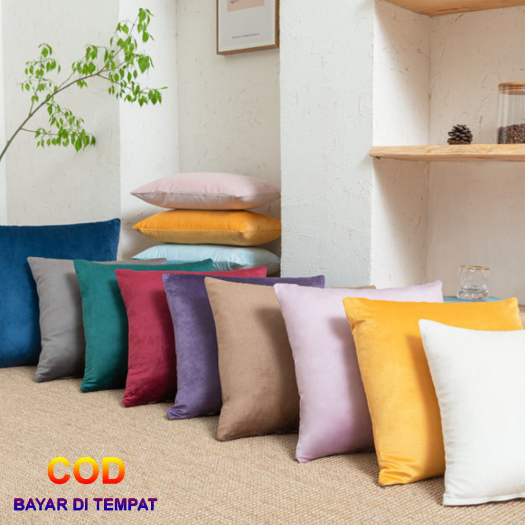 ✅COD Bantal Sofa Minimalis Ruang Tamu Aneka Warna Ukuran 50x50