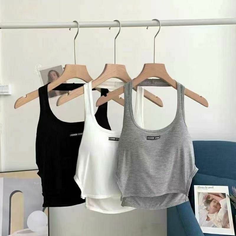 Atasan wanita Tanktop halter neck tali leher crop