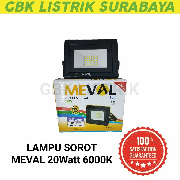 Lampu Sorot Meval 20 W Putih, Kuning