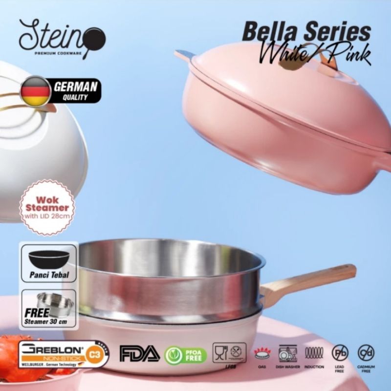 Stein Bella Series kukusan panci Granite Coating Greblon German