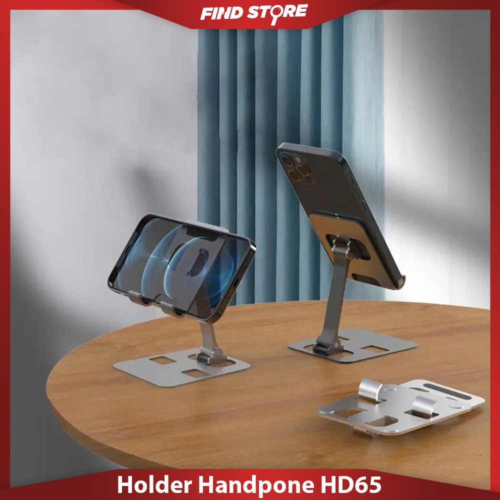 Holder HP Stand Phone Meja Besi Penyangga Handphone Multifungsi HD65