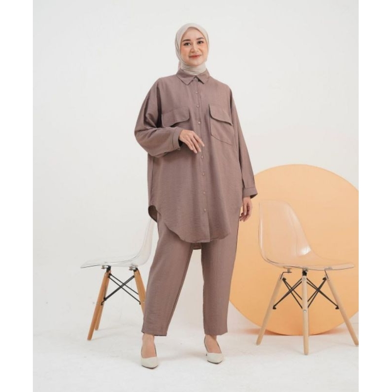 yumna set oneset kemeja pololinen