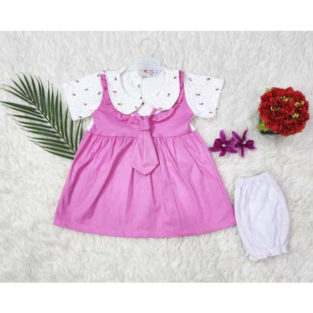 [F 04] Dress Bayi Perempuan bordir cantik 3-12 bulan