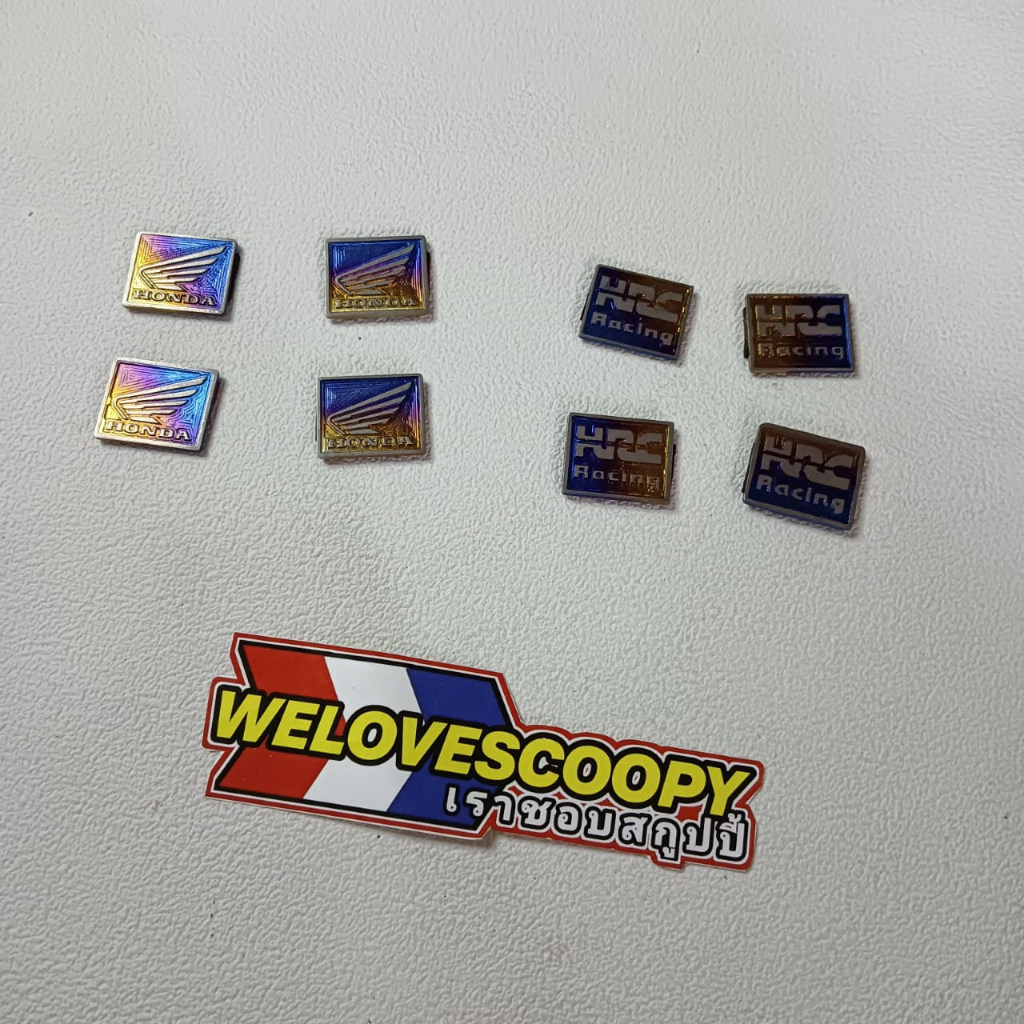 emblem logo titanium batok honda hrc / emblem batok titanium honda dan hrc