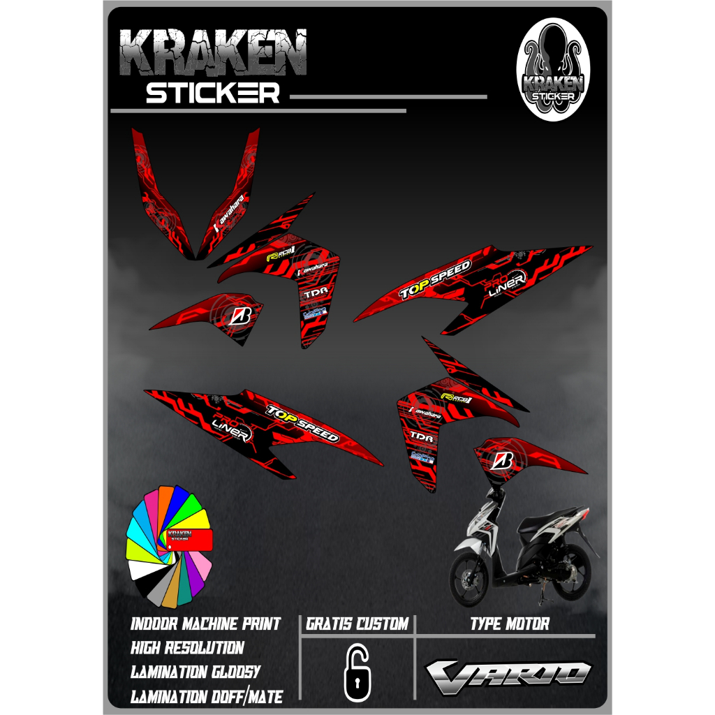 STRIPING STICKER VARIO TECHNO 110 STIKER VARIO TECHNO 110 NEW STICKER LIS LIST HONDA VARIO TECHNO 11