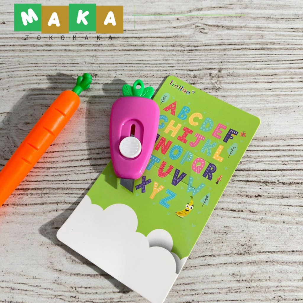 

cutter mini wortel 1 set isi 2 pisau pemotong kertas mini peralatan sekolah perlengkapan alat tulis kantor