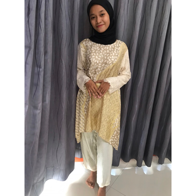 Set tunik renda batik viscose