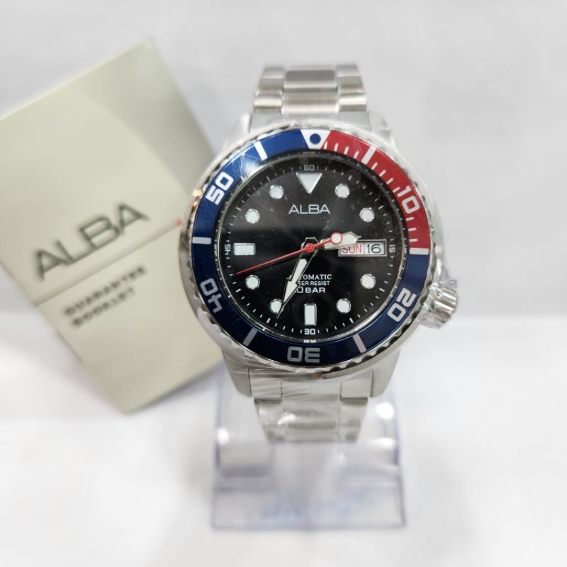 Jam tangan pria Alba AL4247X1 AL 4247 PEPSI Automatic Original