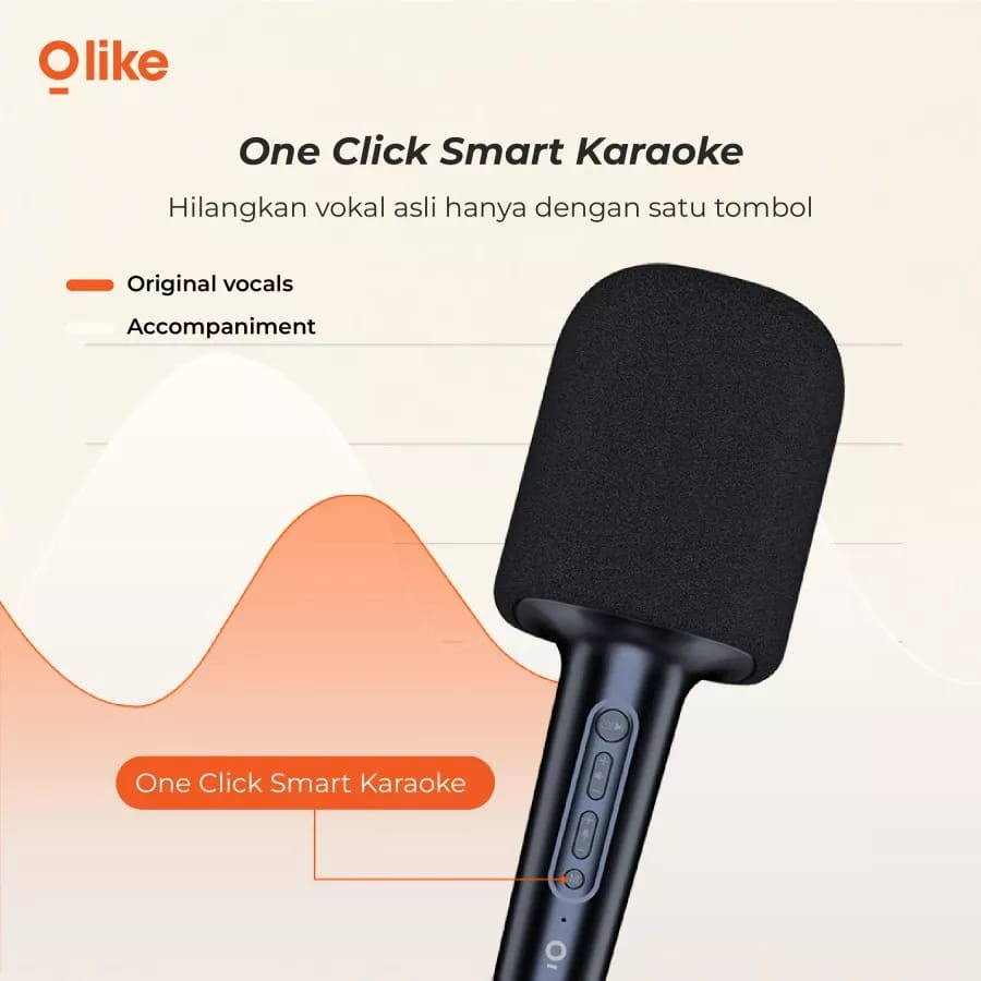 C_ Olike KM1 Microphone Portable Bluetooth 5.0 Mic Combo Smart Karaoke