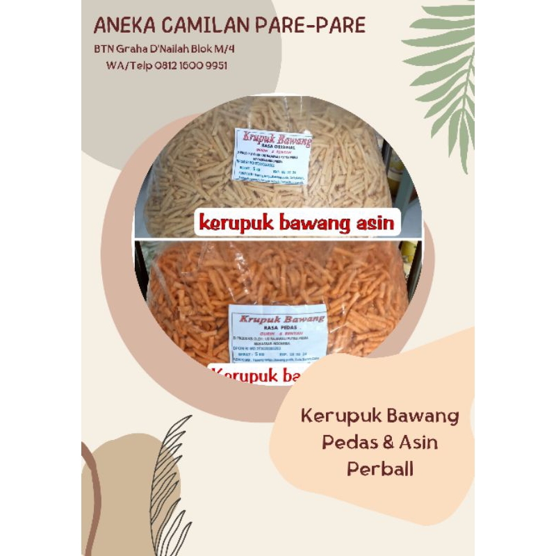 

(BISA COD) Kerupuk Bawang Pedas & Original Kiloan