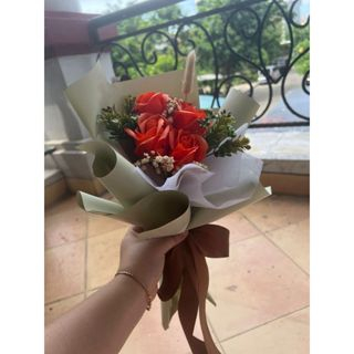 ROSE SOAP BOUQUET 5 STEM - BUKET BUNGA SABUN HADIAH KADO GIFT VALENTINE ULTAH ANNIVERSARY WISUDA - BUKET BUNGA