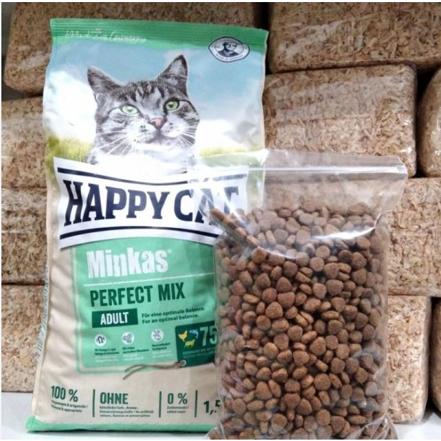 Happy Cat Minkas Perfect Mix 1KG Repack Makanan Kucing Dry Food