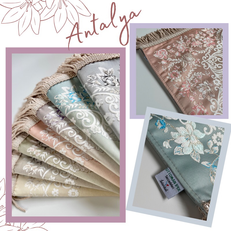 Free Box Sajadah ANTALYA BY OTTOMAN IPEK “Luxury Sajadah”| sajadah cantik | sajadah seserahan | hamp