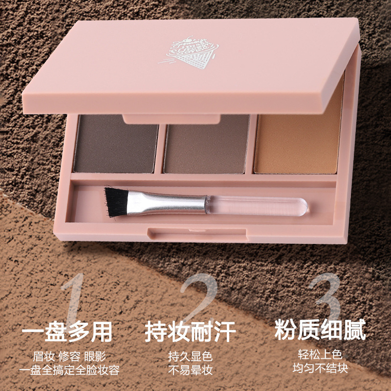 Eyebrow Powder Gel Cake 3 in 1 Lameila 5227 Waterproof