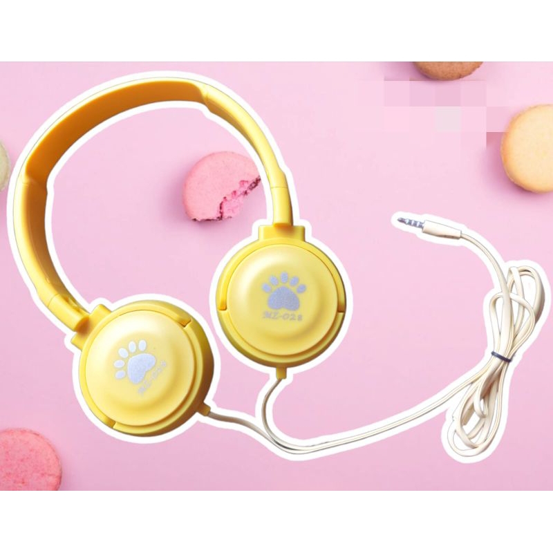 Headphone Macaron Cartoon MZ-028 / Headset kabel Extra Bass